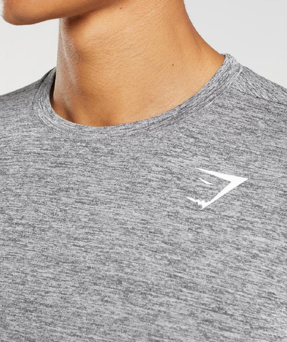 Long Sleeve Gymshark Arrival Hombre Gris Gris Claro | CO 3487JPQ